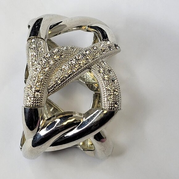 Silver Crystal Stretchy Bracelet - Picture 4 of 15